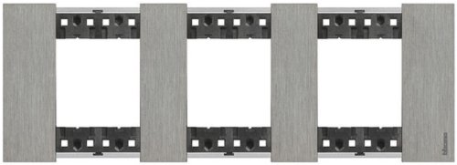 Рамка универсальная Legrand BTicino Living Now 3-м. 6 мод. металл сталь картинка